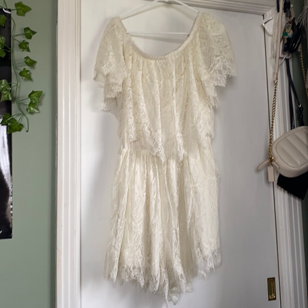 Torrid White Lace Romper